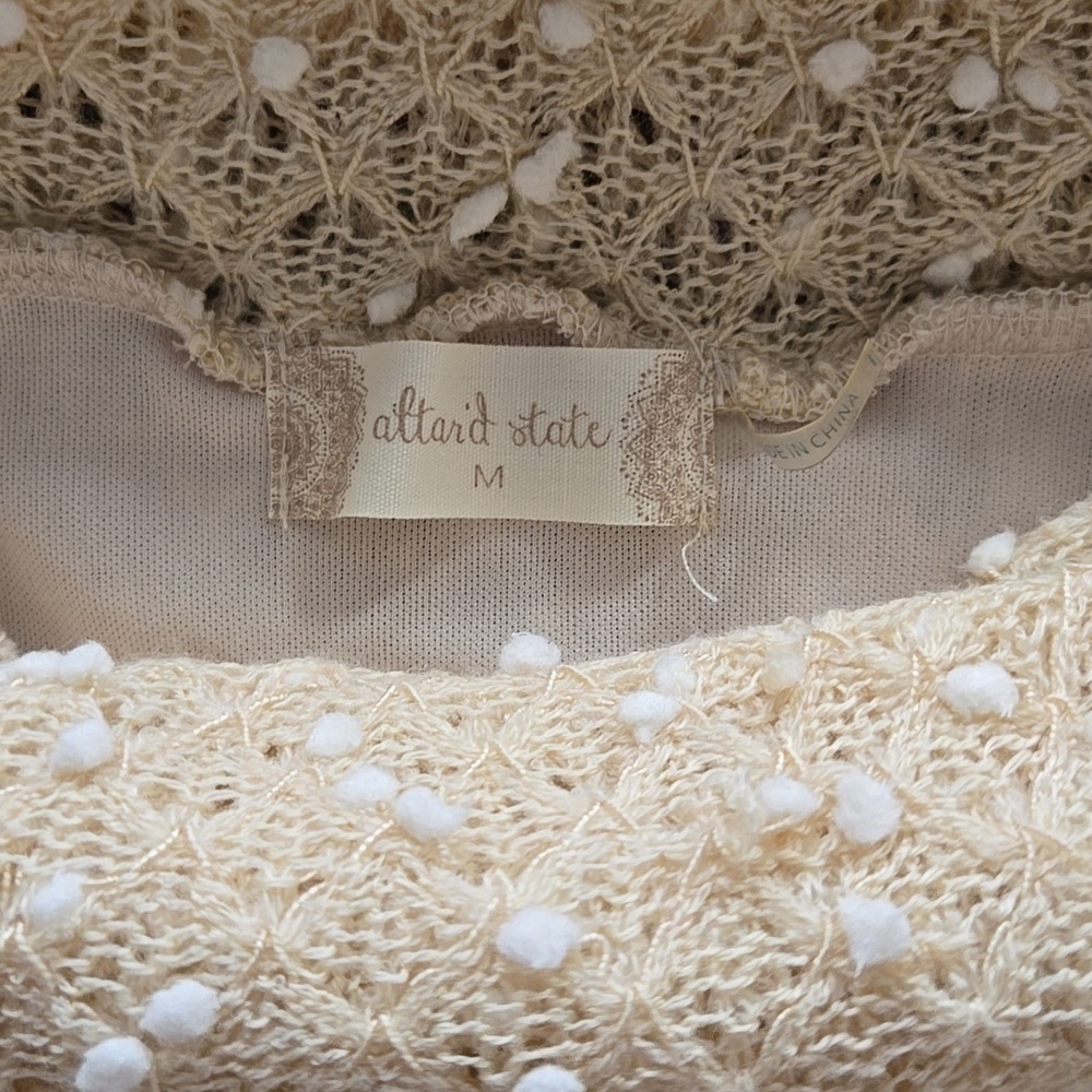Altar'd State Cream Beige Cowl Neck Dress Size Medium - Picture 2 of 14